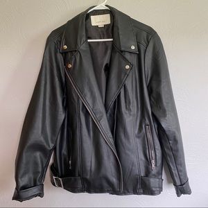 Plus Size Leather Jacket (Faux)